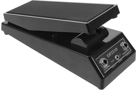 UKCOCO Kompakter Schwarzer Elektrischer Gitarren Wah Effektpedal aus Metall und Kunststoff mit Expression Response für Musikfestivals und Studioeinsatz