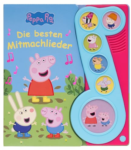 Peppa Pig - Die besten Mitmachlieder - Liederbuch mit Sound - Pappbilderbuch mit 6 Melodien