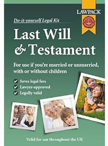 Last Will & Testament Kit (Do It Yourself Kit)