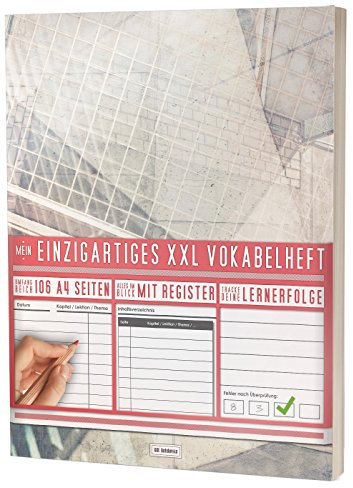 Mein Einzigartiges XXL Vokabelheft: 100+ Seiten, 2 Spalten, Register / Lernerfolge auf jeder Seite zum Abhaken / PR301 Textures / DIN A4 Soft Cover