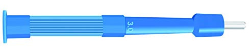 Gima Punch-Curette à Biopsie, Stérile, Jetable, Lame en Acier Inoxydable Sans Soudure, Sans Latex, Manche Nervuré, Taille Ø 3 mm, Longueur de Lame: 8 mm, Lot de 10 curettes sous blister.