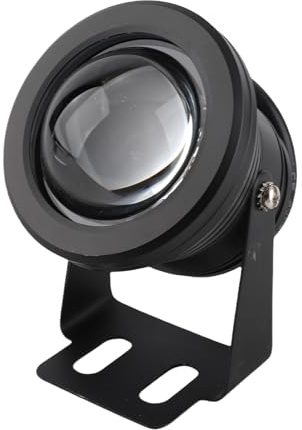 TOPINCN Lampe de Projecteur LED 12V 10W RVB, Mini Projecteurs LED éclairage de Projecteur Extérieur avec Télécommande pour Aquarium Piscine Jardin sous-Marin(Coquille Noire)