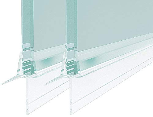 2x100cm Duschdichtung Einstellbare Dichtung Wasserabweiser 2x100cm Dichtungsstreifen Duschtürdichtung Ersatzdichtung für 4-6 mm Glastür Duschtüren Duschwand Badewanne Duschabtrennung