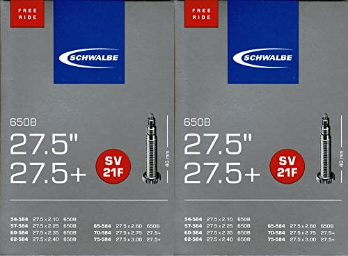 2X Schwalbe SV 21 F 27,5 Zoll Freeride 27.5+ MTB Fahrradschlauch 27,5 Plus SV21F