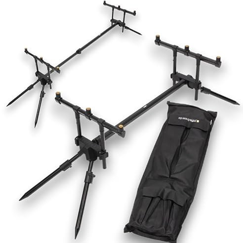 NGT Quickfish Pod MK2-I - 3 Rod Pod Fully Adjustable Carp Fishing Rod with Case