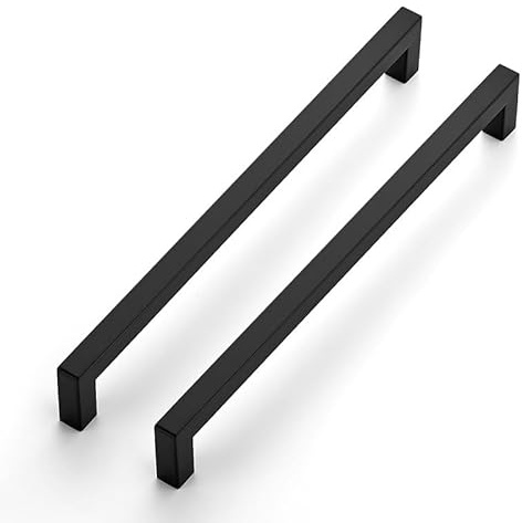 Ravinte 25 stycken skåphandtag 256 mm möbelhandtag svarta handtag för köksskåp skåphandtag fyrkantiga handtag möbler rostfritt stål dörrhandtag för kökshandtag