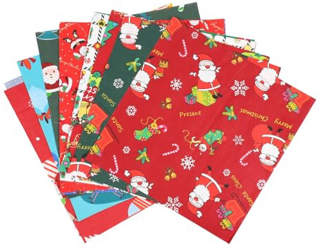 Operitacx 20St Weihnachts Tuch Gruppe weihnachtsstoffe Handgefertigter Mehrzweckstoff Bastelstoffbündel aus Baumwolle Cotton Fat Quarters Bündel Patchworkstoff DIY Tuch Elch