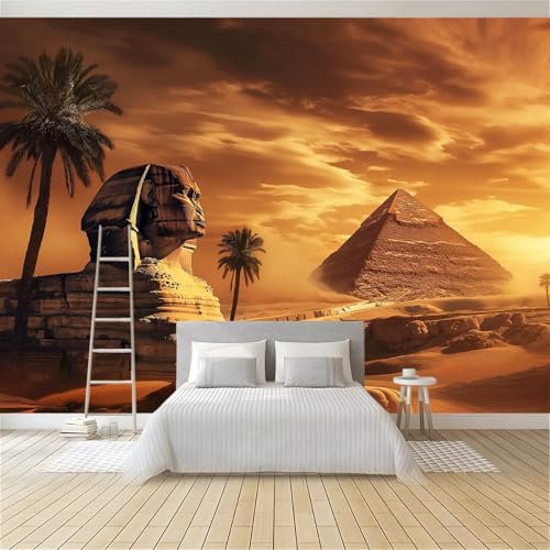 Fotomurales Papel pintado 350 x 256 cm Pirámides Del Antiguo Egipto En El Desierto Papel pintado tejido no tejido Decoración de Pared decorativos Murales Moderna Diseno