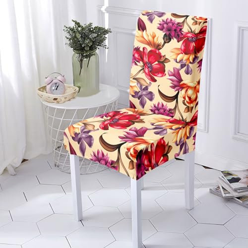 Stuhlhussen 6er Set Niedliche Katze Elastisch Universale Spandex Stuhlbezug Abnehmbare Waschbar Stuhlhussen Schwingstühle, Hussen Für Stühle,Stuhlbezüge ​Für Hotel, Küche