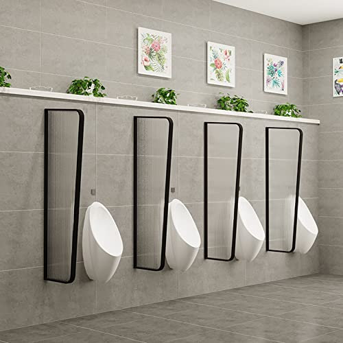 Urinal-Trennwand aus gehärtetem Glas, Raumteiler für Hotels/Büros/Bars, schwarz, S-Farbe, Badezimmer-Sichtschutz