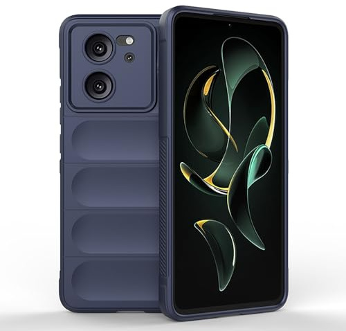 ILING Funda para Xiaomi 13T 5G / Xiaomi 13T Pro 5G, Diseño de Suave Silicona en Wave Pattern y Antigolpes Airbag, Carcasa Protectora Ultradelgado Mate TPU Bumper Cubierta (Azul Oscuro)