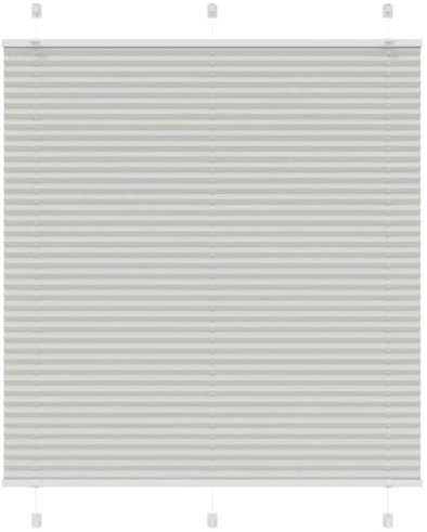 vidaXL Plissee Hellgrau 120x100 cm Stoffbreite 119,4 cm Polyester, Faltrollo, Klemmfix, Plisseerollo, Jalousie, Rollo, Plisseerollo für Fenster