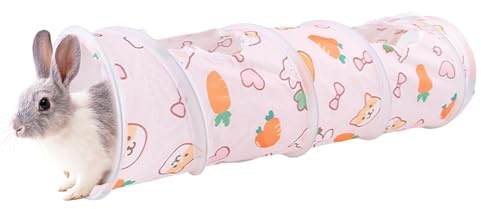 Kleintiertunnel | Haustier-Schlafpfeife, faltbares Spielzeug, Hasentunnel, interaktives Rohr für Kaninchen, Frettchen, Hamster, Chinchilla, Igel, zum Verstecken und Ausruhen