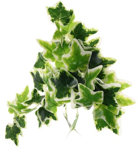 Abaodam Plante Artificielle Suspendue en Plastique Vert Ventouse pour Terrariums, Décor Réaliste et Entretien Facile, pour Décorer Habitats d'animaux