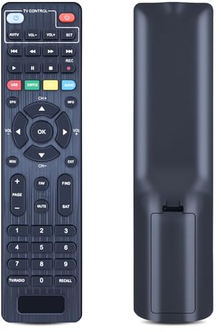 TCNOUMT Nuovo telecomando di ricambio KT1045 per ricevitore satellitare digitale Anadol HD888/HD666 HD, nero