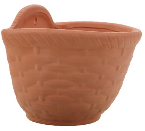 Abaodam Vaso Da Fiori Da Parete in Ceramica Argilla Foro Per Sospensione, Fioriera Da Parete Per Balcone e Interni, Vaso Da Giardino Resistente Per Decorazione Casa e Terrazzo