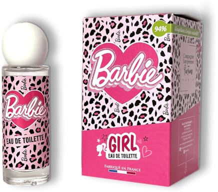 Eau de Toilette GIRL enfant fille 30ml parfum senteur coco-vanille-fleurs blanches Fabriquée en France Barbie™ @2025 Mattel.