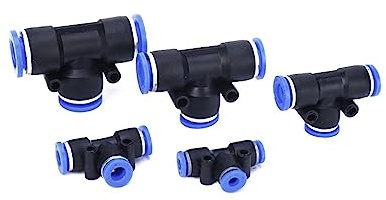 Raccordi pneumatici PE Connettore 4-16mm OD Tubo flessibile in plastica a innesto rapido Raccordo idraulico for tubo dell'acqua a forma di T(4mm)