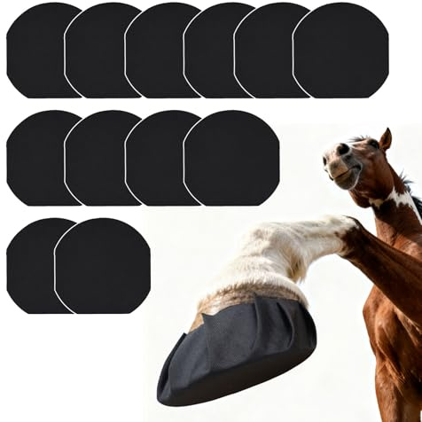 HTtoy 12 PCS Hufverband Tape, Starke Klebrige Pferdehufwicklungen, Atmungsaktive wasserdichte Magikessen Hufpolster,Hufpolster zur Behandlung von Hufwunden,Schutz für Huf (12)