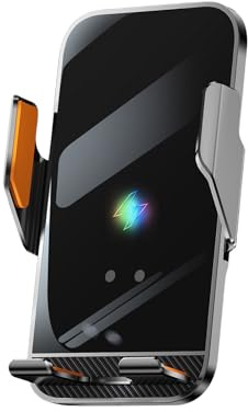 WKabnkn Support de téléphone de voiture intelligent à détection automatique avec verrouillage automatique pour smartphones, installation stable, opérations manuelles, station de charge de voiture