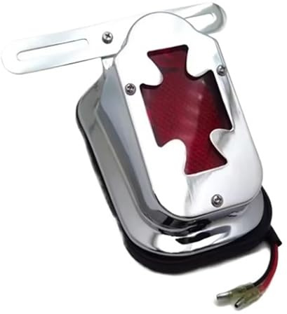 Piloto Trasero luz Freno Moto Accesorios Motocicleta: Luces traseras Cruzadas modificadas, luz Freno, luz posición, luz señalización matrícula (Compatible la mayoría de los Modelos de Coche).