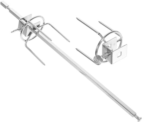 MAGICLULU Fourchettes à Barbecue en Acier Inoxydable Rotatives 28 Cm, Outil Cuisine pour Poulet Rôti, Dinde et Viande Grillée, Accessoire pour Gril et Rôtissoire, Usage Extérieur et Four