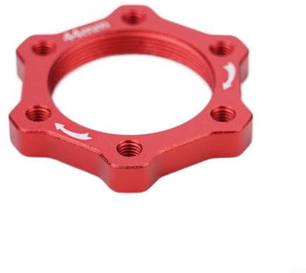 Besttoolifes Red, 44mm Aluminum Alloy For Bike Hub Flange Adapter Brake Disc for Base – Compatible with Rotary Screw Thread Hubs, Lightweight 15g