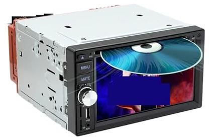 Reproductor MP5 Multimedia Universal 2Din de 6,2 con Carplay con Cable, Android Auto, DVD, Radio FM, USB y Tarjeta TF