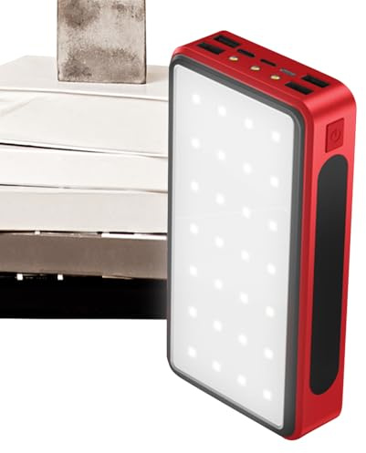 Power Bank Alimentato a Energia Solare,Power Bank Portatile con Pannello Fotovoltaico - Supporta 4 Dispositivi con Batteria 20000mAh Impermeabile per Picnic, Escursioni, Campeggio e Spostamenti Quotid