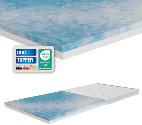 Duo Topper 7cm – Matratzentopper 160x200 cm | Wende-Topper mit 2 Härtegraden H2/H3 (weich/mittel) | Kaltschaum Matratzenauflage | Atmungsaktiv, ergonomisch & waschbarer Bezug | ARBD