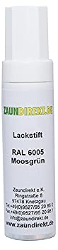 Zaundirekt 12 ml Lackstift Moosgrün RAL 6005 inkl. Pinsel