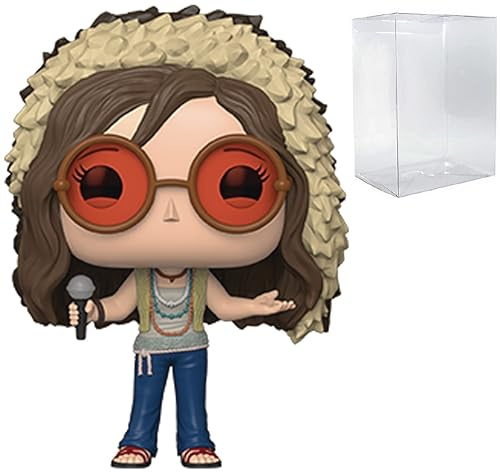 POP Rocks: Janis Joplin Funko Vinyl-Figur (Bundled with Compatible Box Protector Case), Mehrfarbig, 9,5 cm