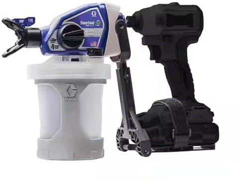 Graco TrueCoat 360-Handheld Cordless Connect Drill Paint Spruzzatore con Piccolo Project Cup
