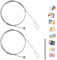 WUSJCOF Filo Appendere Foto, 2 Pezzi Cavo Appendere Foto in Acciaio con 35 Magneti, Foto Corda Cordino Regolabile Appendere Lampade Foto Cartolina (200cm x 1,5mm) [appendi foto, filo foto]