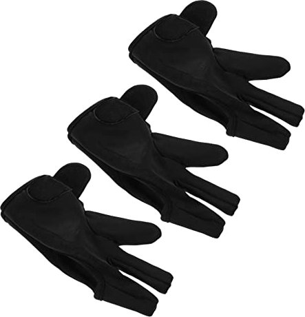 GANAZONO 3stücke Hitzeschutz-handschuhe Für Haarstyling Wiederverwendbare Fingerhandschuhe Für Friseure Anti-verbrennungs-mitts Schwarz Für Lockenstab Und Glätteisen