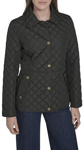 Tommy Hilfiger Women's Outerwear quilted jacket, Black, X-Large