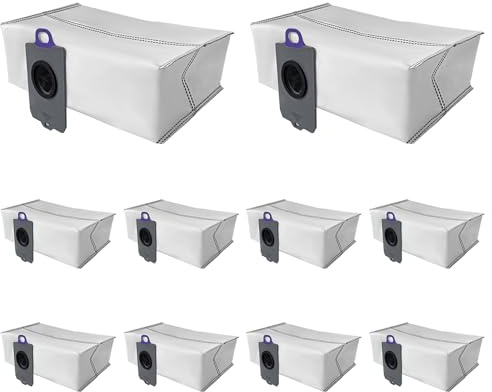 HUAYUWA Kit d'accessoires pour aspirateur compatible avec NARWAL J5X/001Max, pièces de rechange pour aspirateur robot Sweeper et balai à franges (10 sacs à poussière)
