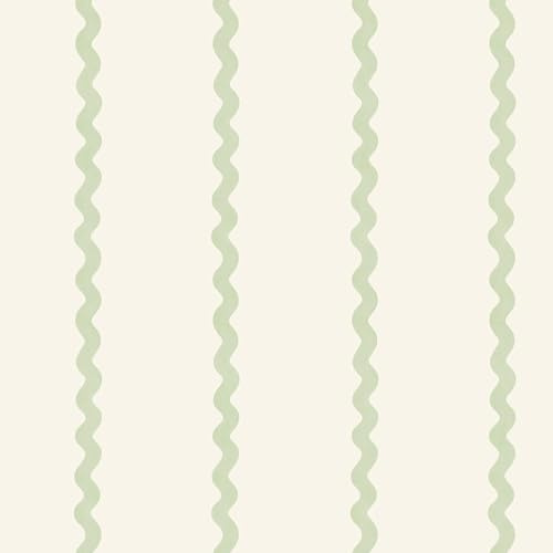 World of Wallpaper Do The Wiggle 50476 Papier peint à rayures effet peint amusant et ludique pour enfants Idéal pour les crèches, les salles de jeux et la décoration de la chambre à coucher Vert