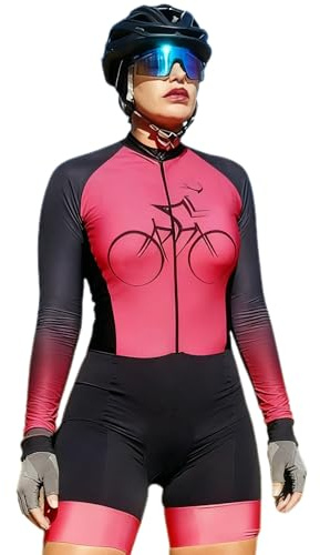 Dam långärmad cykling triathlon skinnsuit jersey set sexiga cykelkläder Macaquinho Ciclismo Feminino Gel Pad XS-3XL, 1, XS