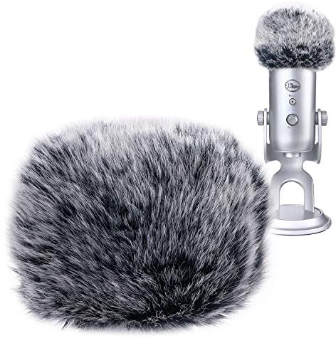 YOUSHARES Blue Yeti Windschutz aus Fell – professionelles Mikrofon mit Pop-Filter zur Geräuschreduzierung für Blue Yeti/Yeti Pro Mikrofon