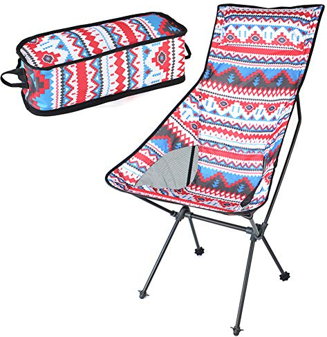 GUOCU Ultraleicht Tragbar Klappbar Campingstuhl Klappstuhl Faltstuhl Angelstuhl mit Tragetasche – Tragbarer Hoch Belastbarer Outdoor Stuhl für Wandern, Camping, Outdoor-Aktivitäten rW