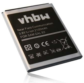 vhbw Akku kompatibel mit Samsung SCH-i879, SC-03E, SCH-J021, Progre 4G LTE Handy Smartphone Telefon (2100 mAh, 3,8 V, Li-Ion) mit NFC