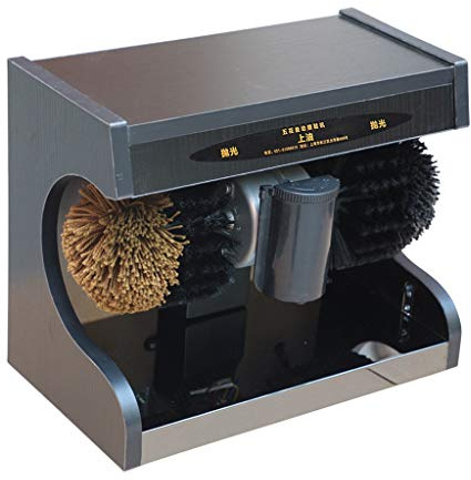 Máquina pulidora de zapatos Limpiabotas de Inducción Completamente Automático Máquina Mecánica de Pulido Y Abrillantado Eléctrica Adecuado para El Hogar O Lugares Públicos ( Color : Black )