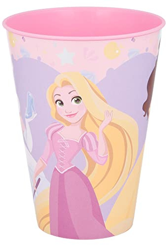 WIEDERVERWENDBARER KINDERBECHER AUS BPA-FREIEM KUNSTSTOFF 430 ML | DISNEY PRINCESS TRUE, Rosa