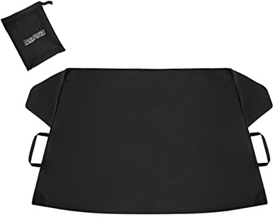 LoyaForba Car Magnetic Windshield Snow Cover for Ice, All Weather Application Windshield Cover, Snow and Wiper Protector for Most Cars, SUVs, Vans, Winter Car Front Window Accessories