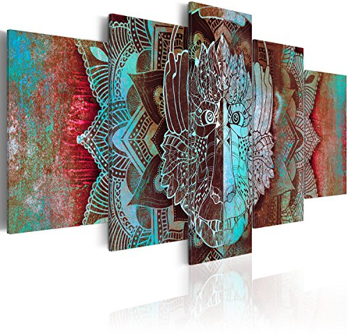 B&D XXL - Akustikbild 225x112 cm Bilder mit Akustikschaumstoff Hochleistungsschallabsorber Schallschutz Leinwandbild XXL 5 tlg Wandbild n-A-0051-b-o