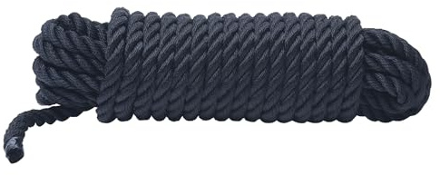 Schwarzes Polyesterseil 10 Meter WERKA PRO Ø 18 mm (Widerstand ± 4900 kg)