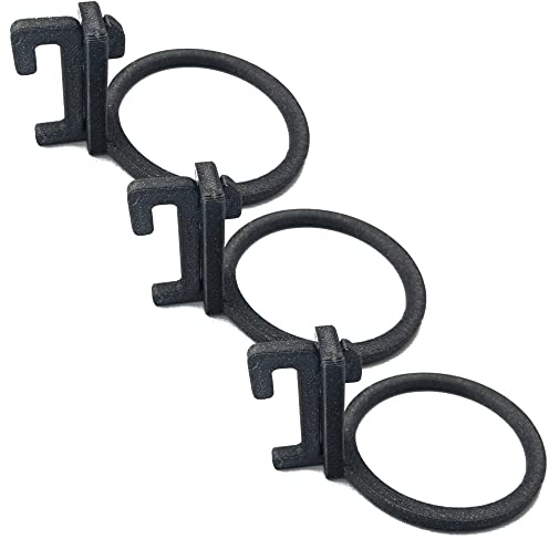 ULROAD 3 Stück Halterung Ring Haken passend für IKEA Skadis Lochwand I SKadis Zubehör Halter Lochplatte für Werkzeug I zangen I scheren I etc