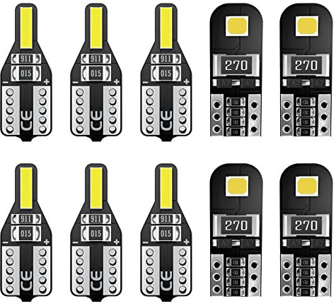 OBOLED T10 W5W LED Lampadine CANBUS Interni Cupola Mappa Cortesia Targa Luci 501 194 168 2825 Cuneo Tipo Auto Lampadine Luci di Posizione Lampada 12V Bianco
