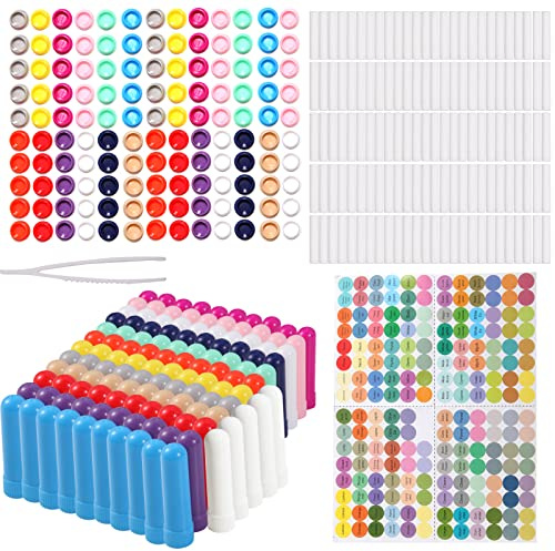 ifin Set of 120 Essential Oil Nasal Inhaler Tubes for Aromatherapy in 12 Colors.Take Your Essential Oils on The Go,Get 583 Pieces in Total!